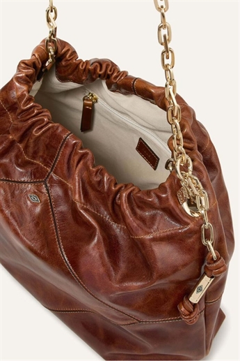 ba&sh, JUNE, leather tote bag, Caramel